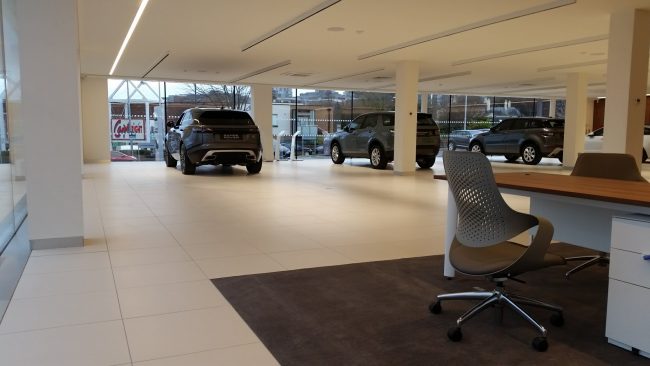 Landrover Refurbishment New showroom, office area and reception