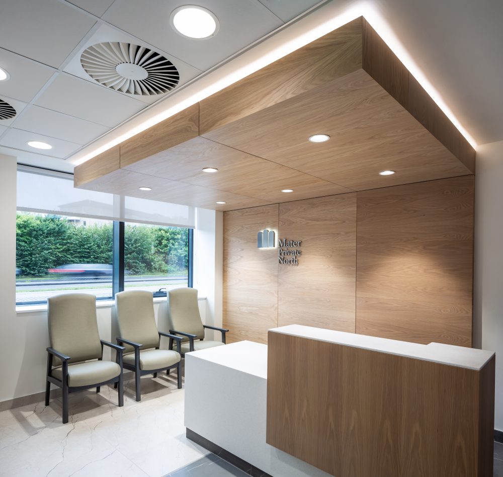 Healthcare - Mater Private North Reception and seating area