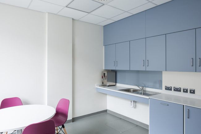 Healthcare and Hospital Construction fit out for staff area
