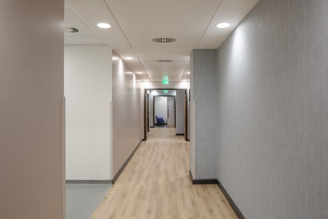 Healthcare and Hospital Construction diagnostics unit corridor